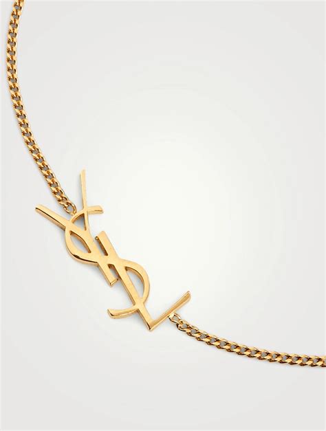 ysl logo chain bracelet|ysl saint laurent bracelets.